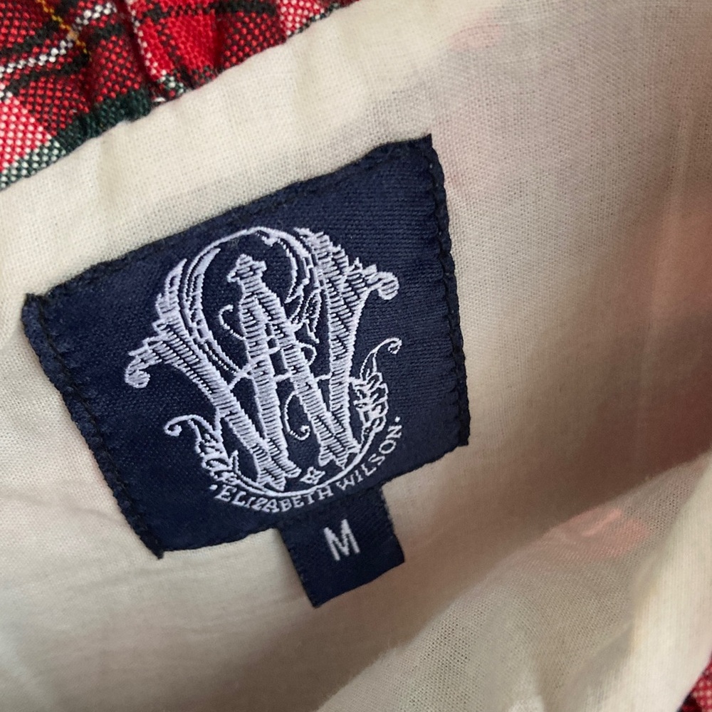 Elizabeth Wilson Designs Judy Lanien Dress in Ivory Tartan. Size Medium - Picture 11 of 12